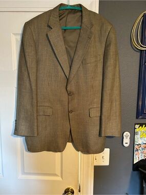 Burberry Men's Brown Textured Two-Button Blazer